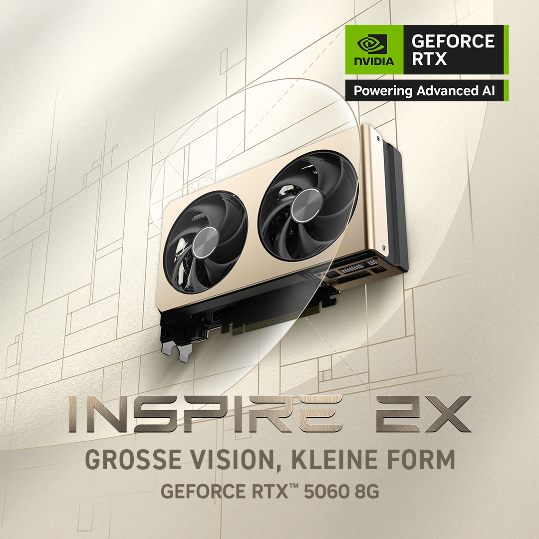 MSI Grafikkarte GeForce RTX 5060 8G INSPIRE 2X OC - MSI e-Shop | Offiziell von MSI Deutschland
