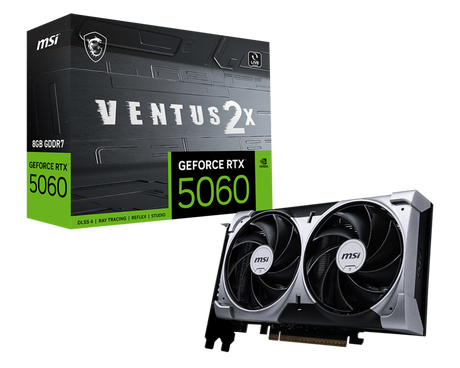 MSI Grafikkarte GeForce RTX 5060 8G VENTUS 2X - MSI e-Shop | Offiziell von MSI Deutschland