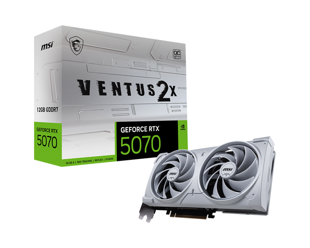 MSI Grafikkarte GeForce RTX 5070 12G VENTUS 2X OC WHITE - MSI e-Shop | Offiziell von MSI Deutschland
