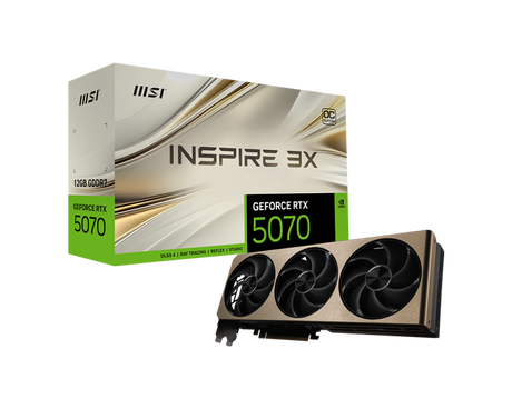MSI Grafikkarte GeForce RTX 5070 12G INSPIRE 3X OC - MSI e-Shop | Offiziell von MSI Deutschland