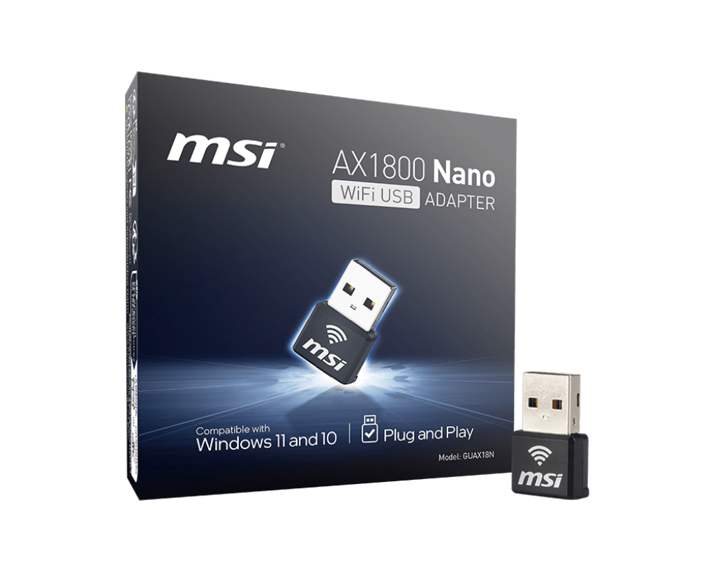 MSI AX1800 Nano WiFi USB Adapter Caggtus25 - MSI e-Shop | Offiziell von MSI Deutschland