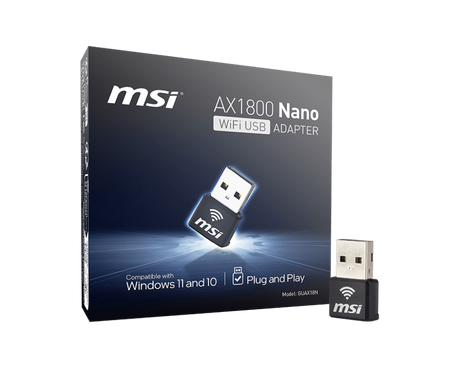 MSI AX1800 Nano WiFi USB Adapter Caggtus25 - MSI e-Shop | Offiziell von MSI Deutschland