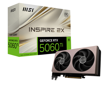 MSI Grafikkarte GeForce RTX 5060 Ti 16G INSPIRE 2X OC - MSI e-Shop | Offiziell von MSI Deutschland