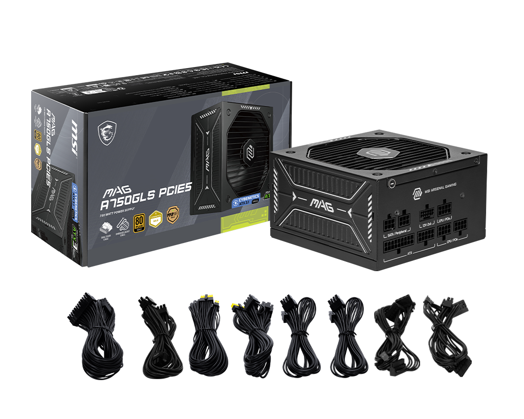 MSI MAG A750GLS PCIE5 – 750 W ATX 3.1 Netzteil (80 PLUS Gold) | MSI Deutschland