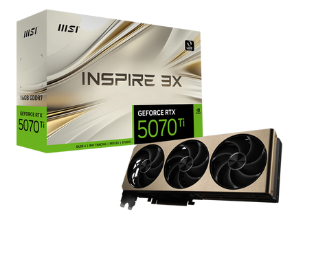 MSI Grafikkarte GeForce RTX 5070 Ti 16G INSPIRE 3X - MSI e-Shop | Offiziell von MSI Deutschland