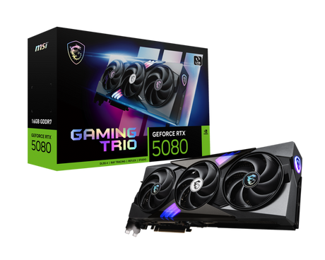 MSI Grafikkarte GeForce RTX 5080 16G GAMING TRIO - MSI e-Shop | Offiziell von MSI Deutschland