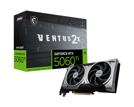MSI Grafikkarte GeForce RTX 5060 Ti 16G VENTUS 2X PLUS - MSI e-Shop | Offiziell von MSI Deutschland