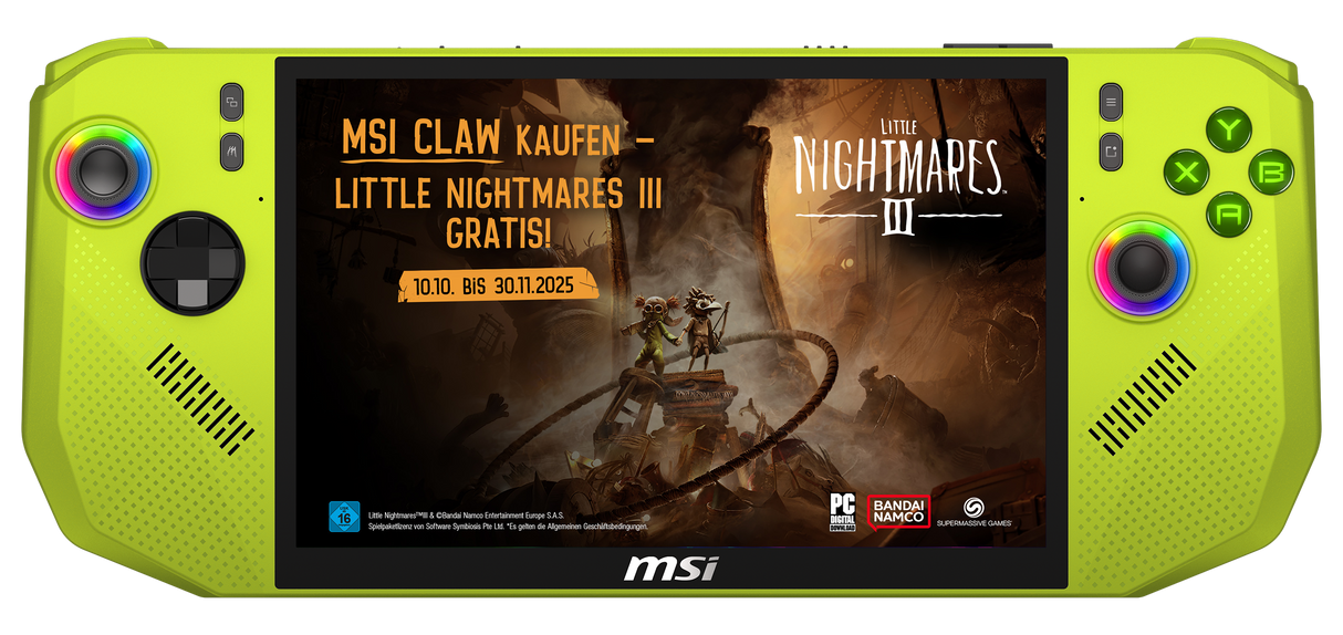 MSI Handheld PC Claw A8 BZ2EM-037 Neon Green - MSI e-Shop | Offiziell von MSI Deutschland