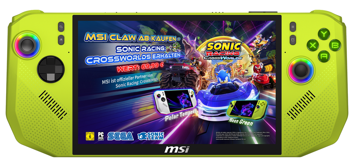 MSI Handheld PC Claw A8 BZ2EM-037 Neon Green - MSI e-Shop | Offiziell von MSI Deutschland