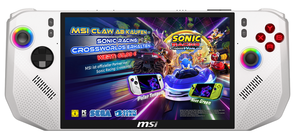 MSI Handheld PC Claw A8 BZ2EM-036 Polar Tempest - MSI e-Shop | Offiziell von MSI Deutschland