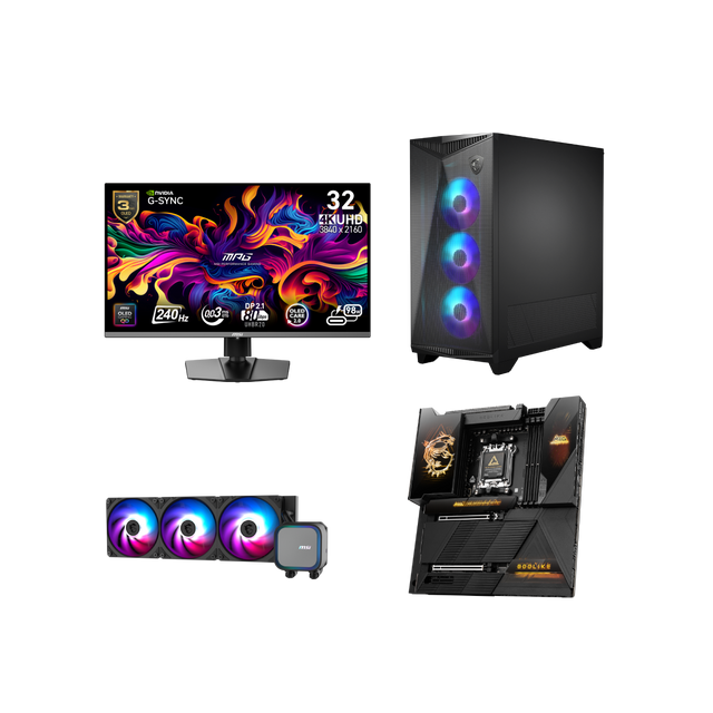 Erweiterter Komponentensatz - Mainboard + Wasserkühlung + Gehäuse + Monitore - MSI e-Shop | Offiziell von MSI Deutschland