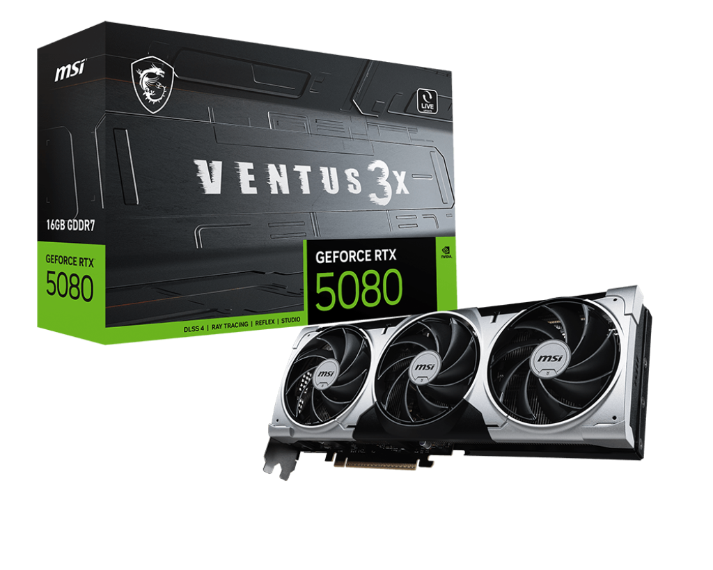 MSI Garfikkarte GeForce RTX 5080 16G VENTUS 3X PLUS    ***Versandrückläufer**** - MSI e-Shop | Offiziell von MSI Deutschland