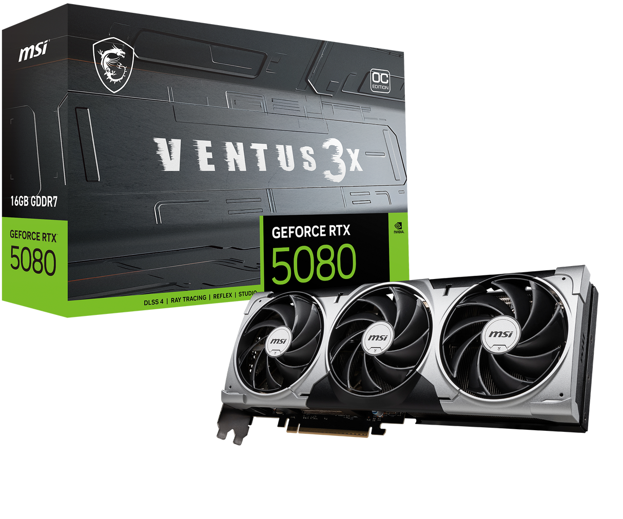 MSI Grafikkarte GeForce RTX 5080 16G VENTUS 3X OC - Refurbished - MSI e-Shop | Offiziell von MSI Deutschland