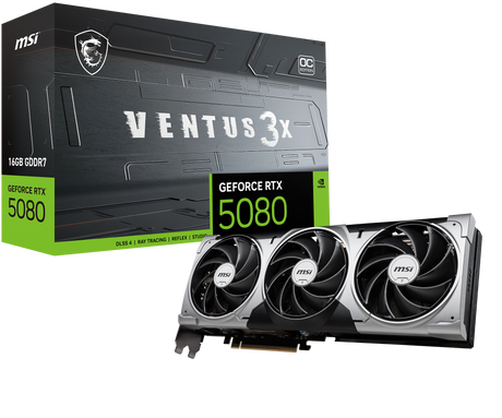 MSI Grafikkarte GeForce RTX 5080 16G VENTUS 3X OC - Refurbished - MSI e-Shop | Offiziell von MSI Deutschland