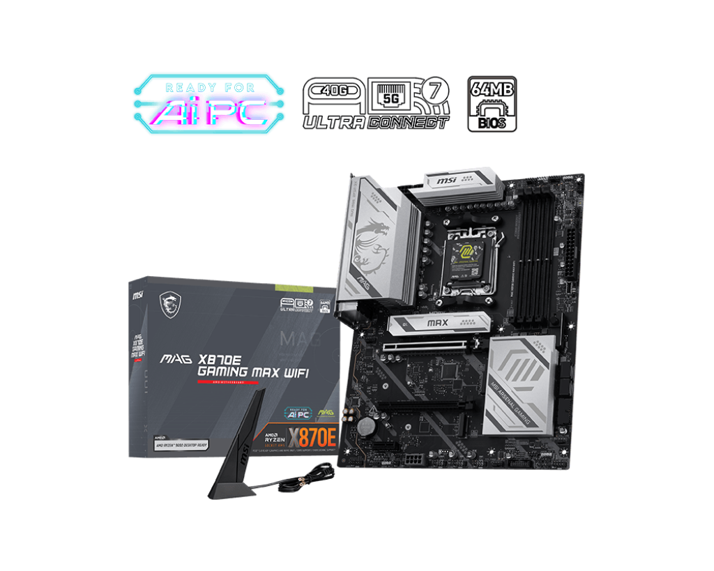 MSI Motherboard MAG X870E GAMING MAX WIFI - MSI e-Shop | Offiziell von MSI Deutschland