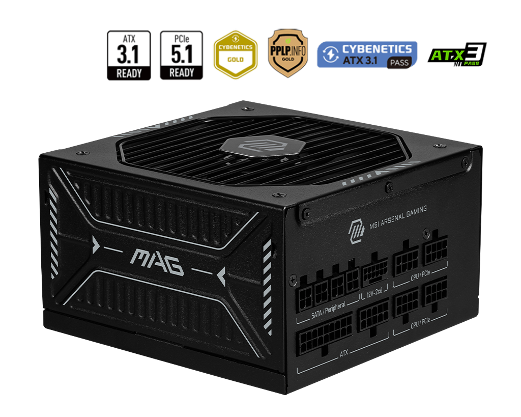 MSI Desktop PC Netzteil MAG A850GLS PCIE5 - MSI e-Shop | Offiziell von MSI Deutschland