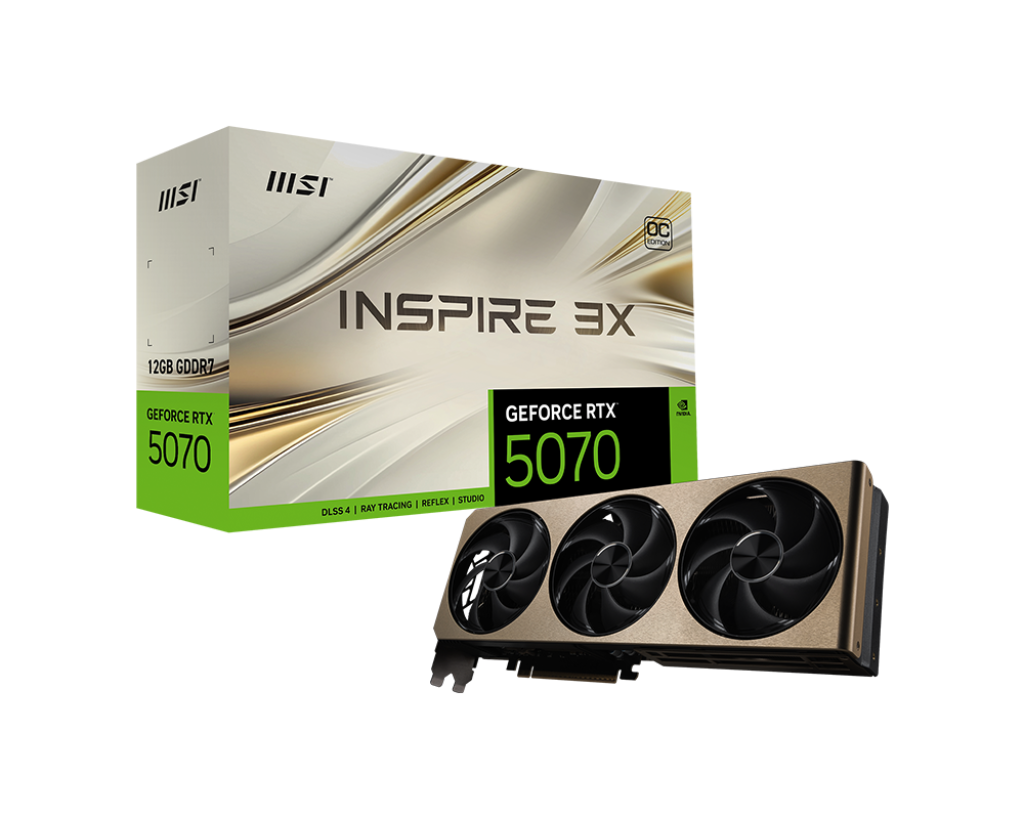 MSI Grafikkarte GeForce RTX 5070 12G INSPIRE 3X OC - MSI e-Shop | Offiziell von MSI Deutschland