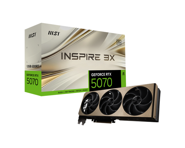 MSI Grafikkarte GeForce RTX 5070 12G INSPIRE 3X OC - MSI e-Shop | Offiziell von MSI Deutschland