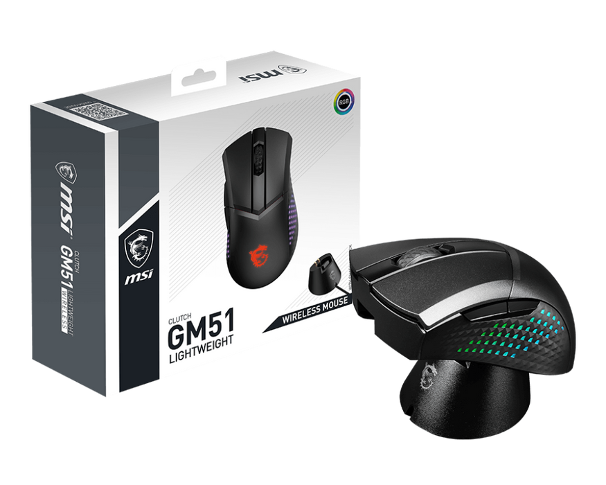 MSI Incent Gaming Maus CLUTCH GM51 LIGHTWEIGHT WIRELESS - MSI e-Shop | Offiziell von MSI Deutschland