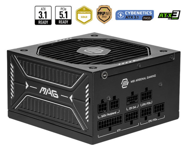 MSI MAG A750GLS PCIE5 – 750 W ATX 3.1 Netzteil (80 PLUS Gold) | MSI Deutschland
