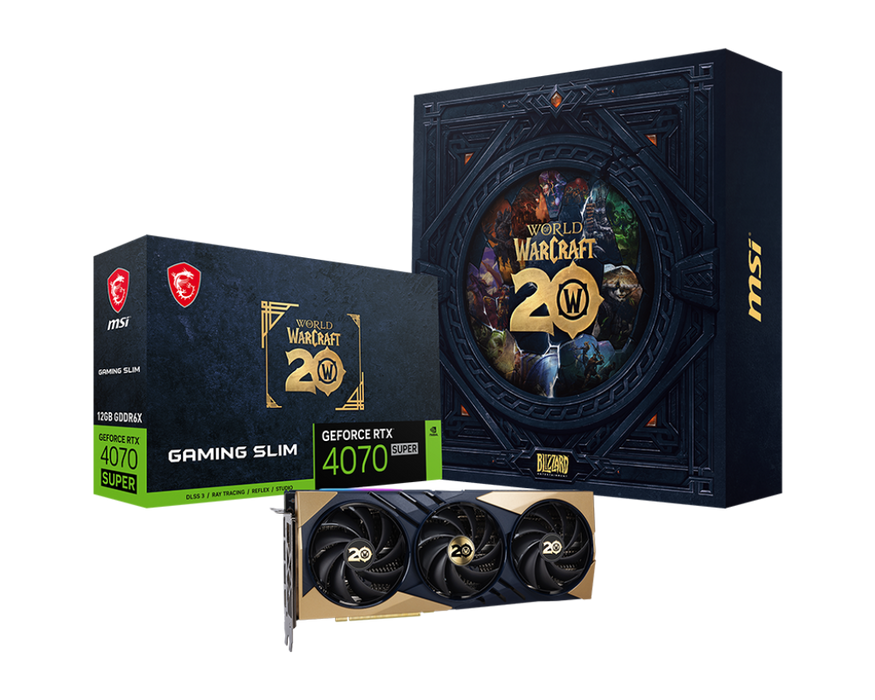 MSI Grafikkarte GeForce RTX 4070 SUPER 12G GAMING SLIM World of Warcraft EDITION