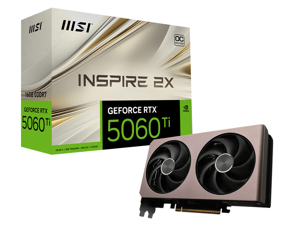 MSI Grafikkarte GeForce RTX 5060 Ti 16G INSPIRE 2X OC