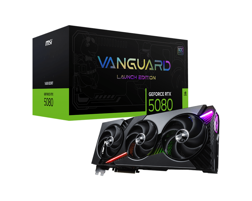 MSI Grafikkarte GeForce RTX 5080 16G VANGUARD SOC LAUNCH EDITION