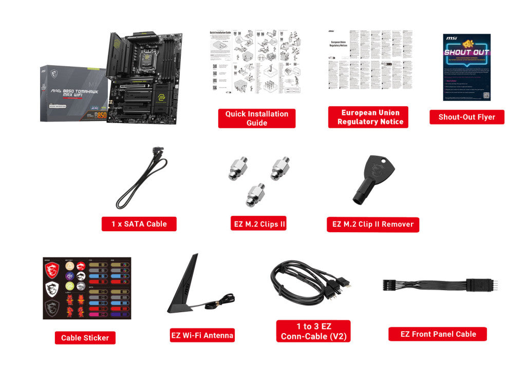 MSI Mainboard MAG B850 TOMAHAWK MAX WIFI