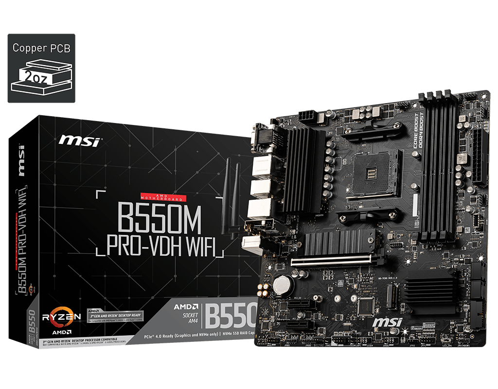 MSI Mainboard B550M PRO-VDH WIFI