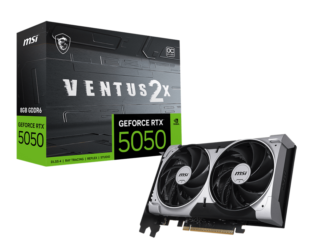 GeForce RTX 5050 8G VENTUS 2X OC - MSI e-Shop | Offiziell von MSI Deutschland