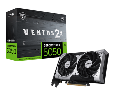 GeForce RTX 5050 8G VENTUS 2X OC - MSI e-Shop | Offiziell von MSI Deutschland