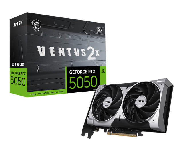 GeForce RTX 5050 8G VENTUS 2X OC - MSI e-Shop | Offiziell von MSI Deutschland