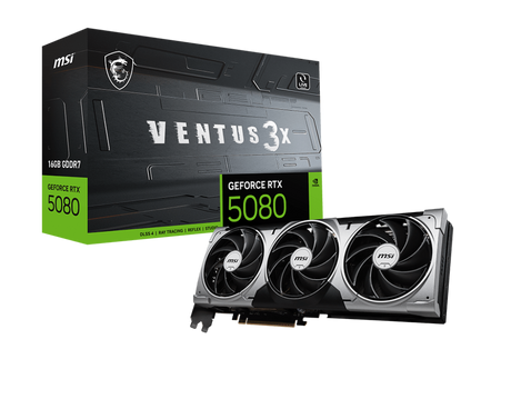MSI Grafikkarte GeForce RTX 5080 16G VENTUS 3X - MSI e-Shop | Offiziell von MSI Deutschland