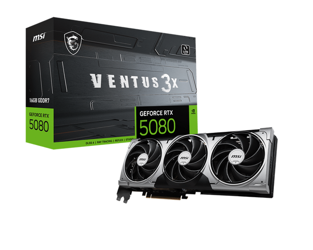MSI Grafikkarte GeForce RTX 5080 16G VENTUS 3X - MSI e-Shop | Offiziell von MSI Deutschland