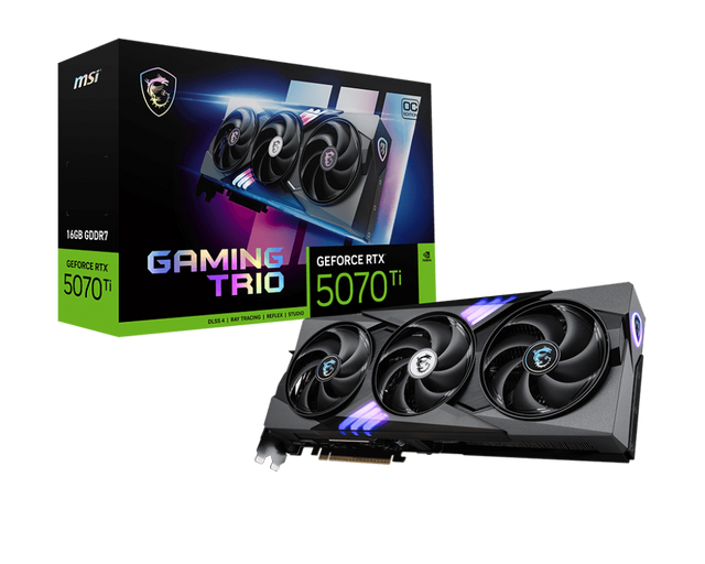 MSI Grafikkarte GeForce RTX 5070 Ti 16G GAMING TRIO OC - MSI e-Shop | Offiziell von MSI Deutschland