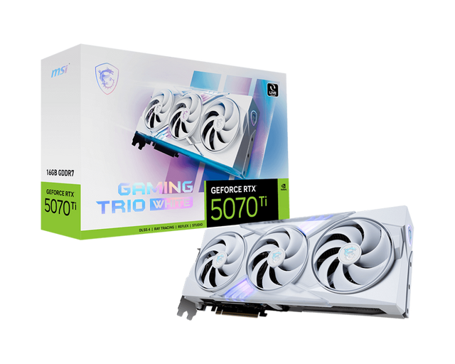 MSI Grafikkarte GeForce RTX 5070 Ti 16G GAMING TRIO WHITE - MSI e-Shop | Offiziell von MSI Deutschland