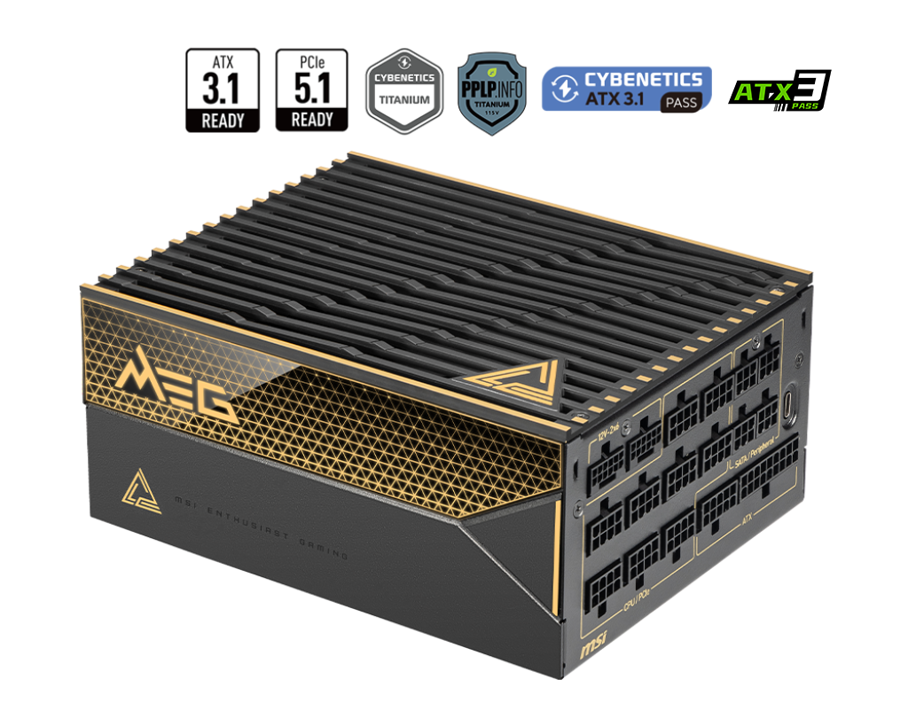 MSI CB Desktop PC Netzteil MEG Ai1600T PCIE5 - MSI e-Shop | Offiziell von MSI Deutschland