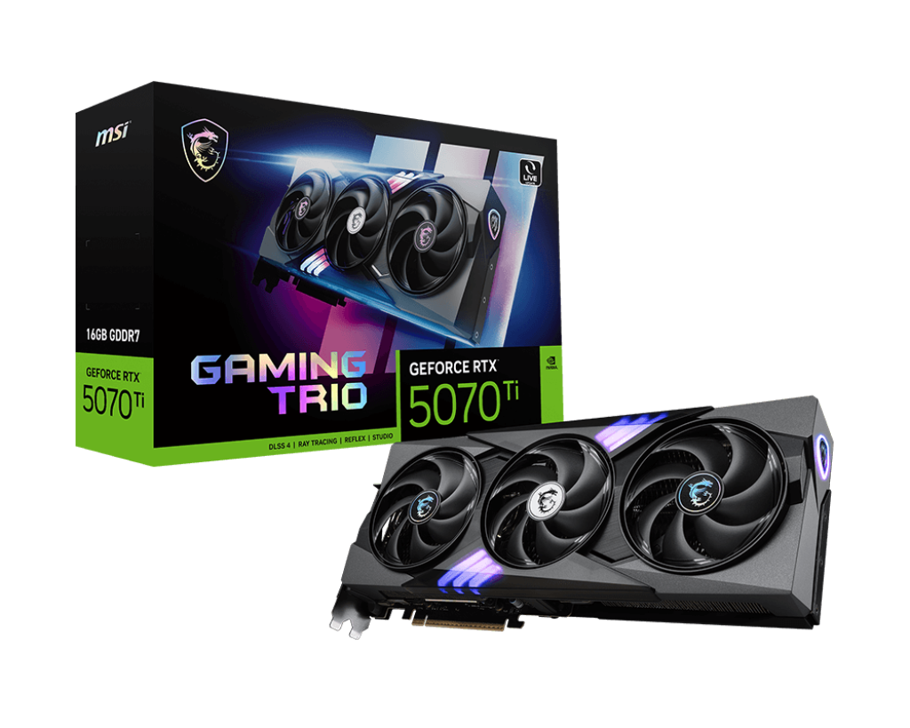 MSI Grafikkarte GeForce RTX 5070 Ti 16G GAMING TRIO - MSI e-Shop | Offiziell von MSI Deutschland