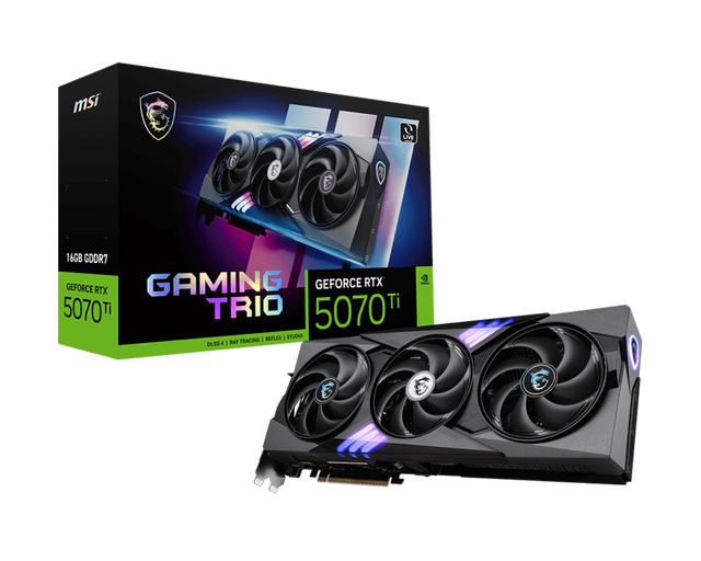 MSI Grafikkarte GeForce RTX 5070 Ti 16G GAMING TRIO - MSI e-Shop | Offiziell von MSI Deutschland