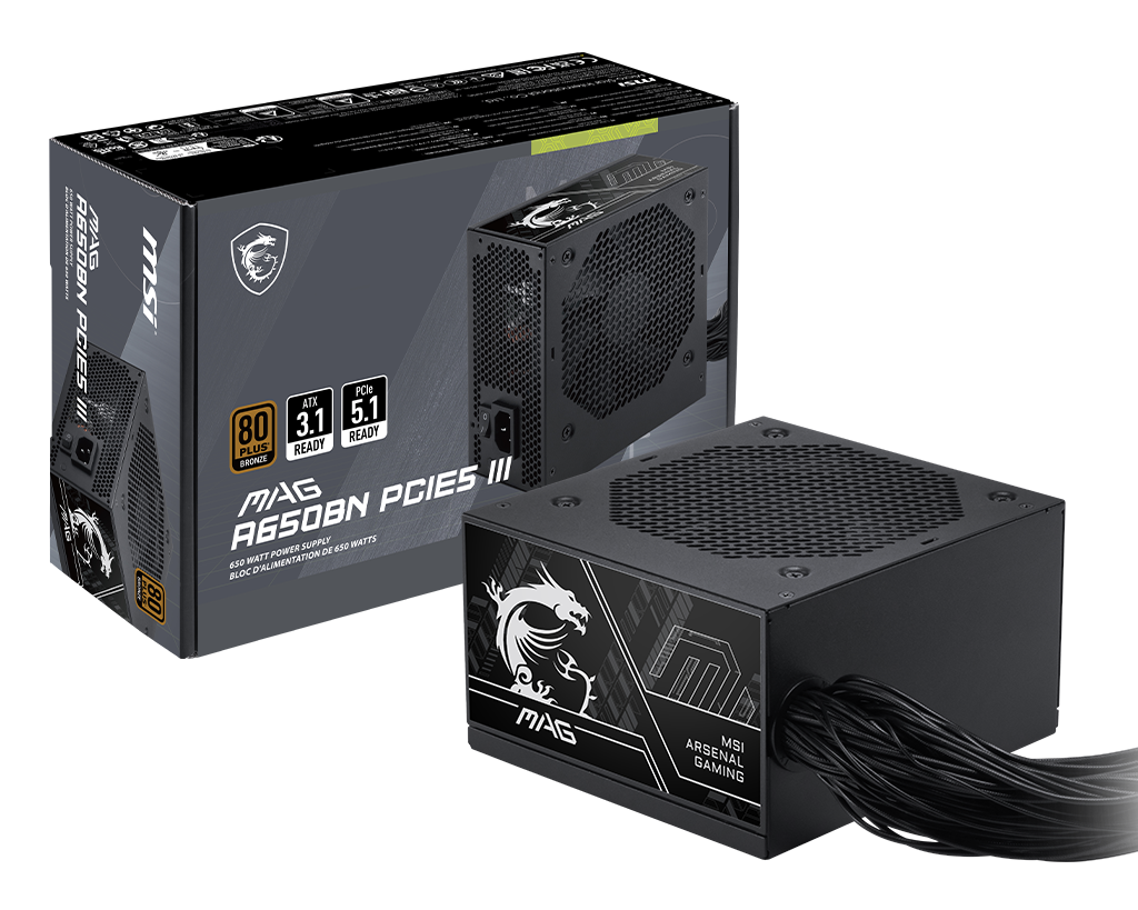 MSI Dektop PC Netzteil MAG A650BN PCIE5 III