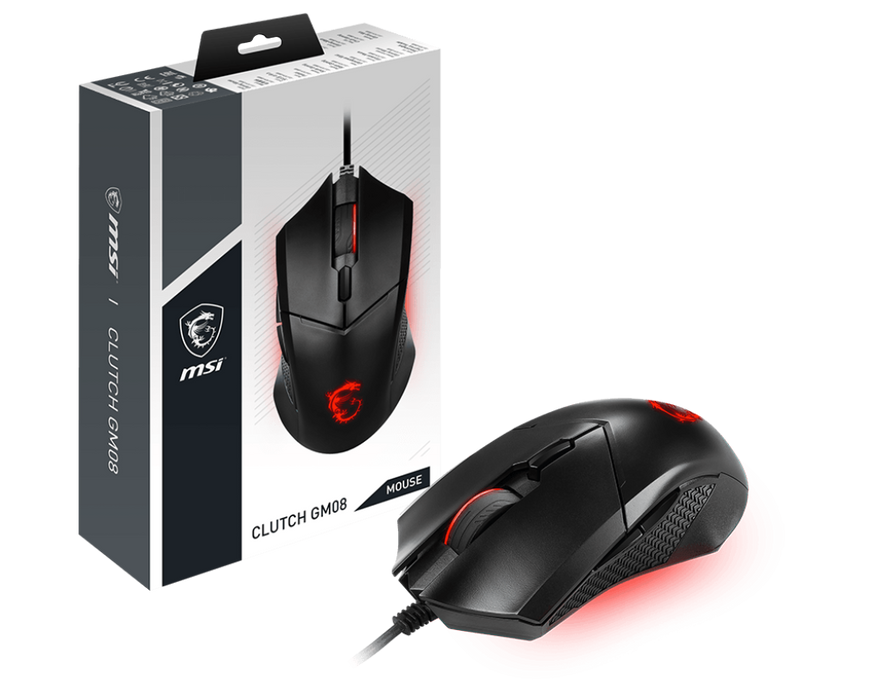 MSI Incent Gaming Maus Clutch GM08 USB - MSI e-Shop | Offiziell von MSI Deutschland