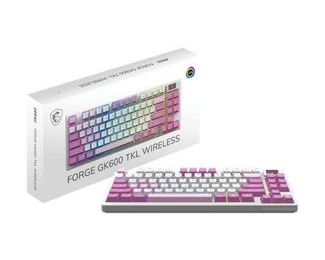 MSI Gaming Tastatur FORGE GK600 TKL WIRELESS VIOLET DE