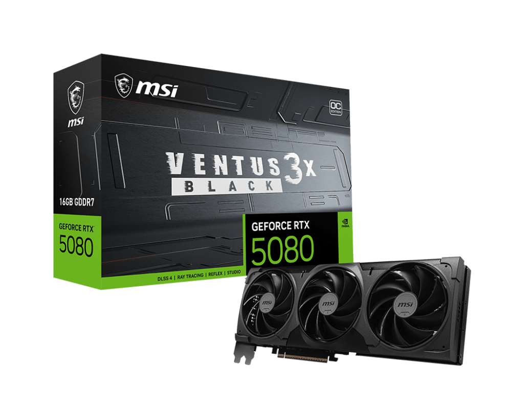 MSI Grafikkarte GeForce RTX 5080 16G VENTUS 3X OC BLACK