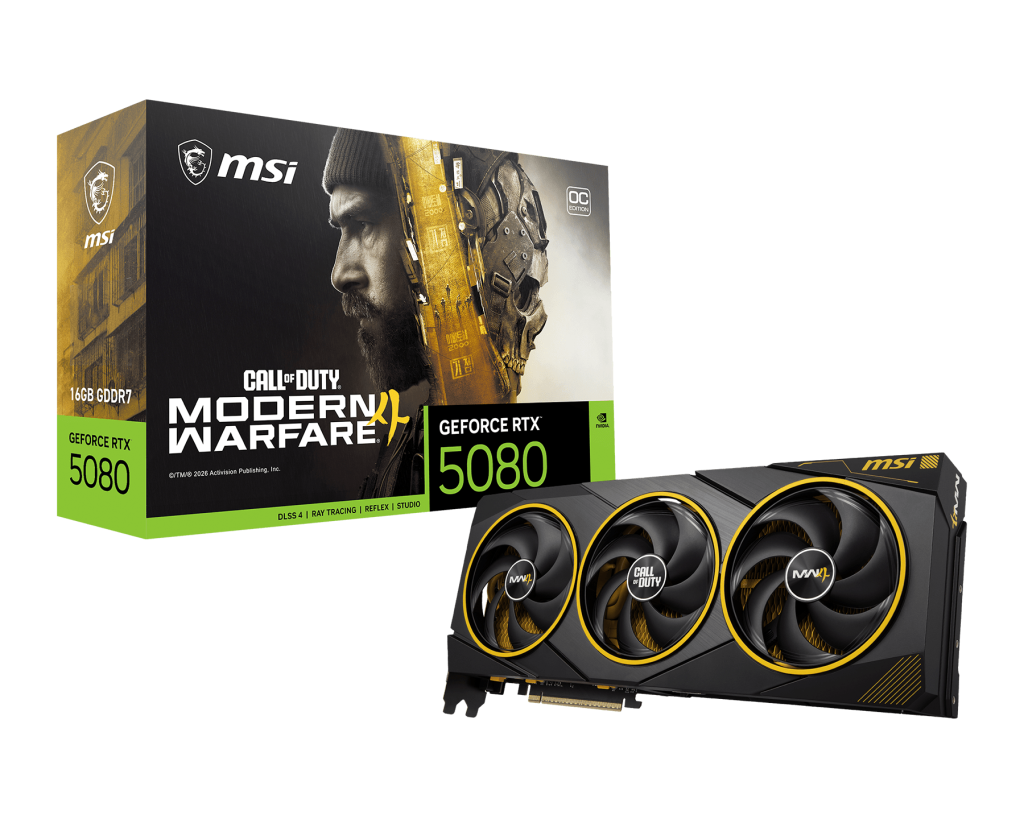 MSI Grafikkarte GeForce RTX 5080 16G COD MW4 EDITION OC - MSI e-Shop | Offiziell von MSI Deutschland