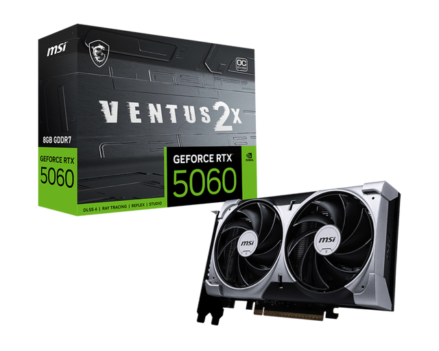 GeForce RTX 5060 8G VENTUS 2X OC - MSI e-Shop | Offiziell von MSI Deutschland