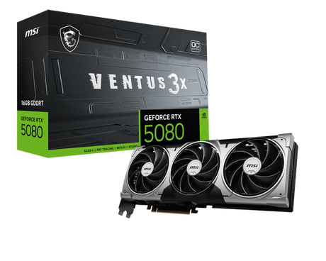 GeForce RTX 5080 16G VENTUS 3X OC - MSI e-Shop | Offiziell von MSI Deutschland