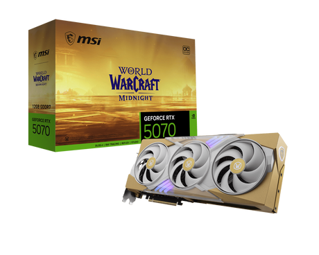MSI Grafikkarte GeForce RTX 5070 12G World of Warcraft MIDNIGHT LIGHT EDITION OC - MSI e-Shop | Offiziell von MSI Deutschland
