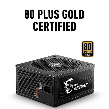 MSI Desktop PC Netzteil ATX 650Watt 80 Plus Gold MPG A650GF - MSI e-Shop | Offiziell von MSI Deutschland