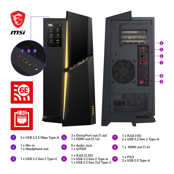 MEG Trident X2 13NUI-013AT | Windows 11 Home - i9-13900KF - RTX 4090 - DDR5 64G - SSD 2TB