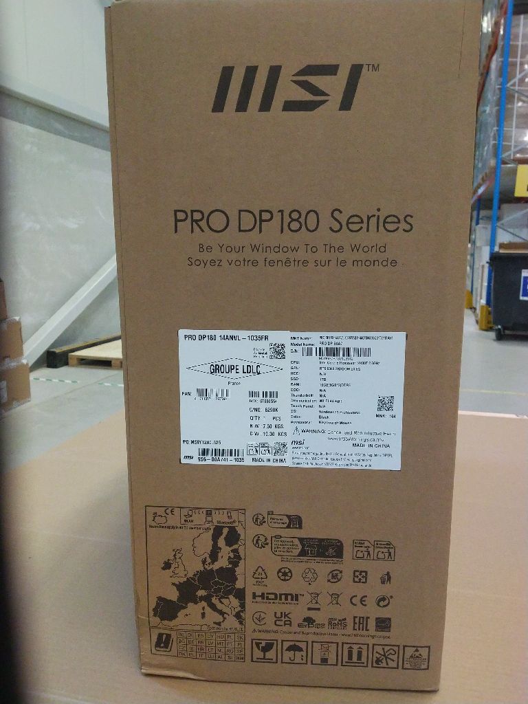 MSI Desktop PC PRO DP180 14ANVL-1035FR  ****Verpackung leicht beschädigt****
